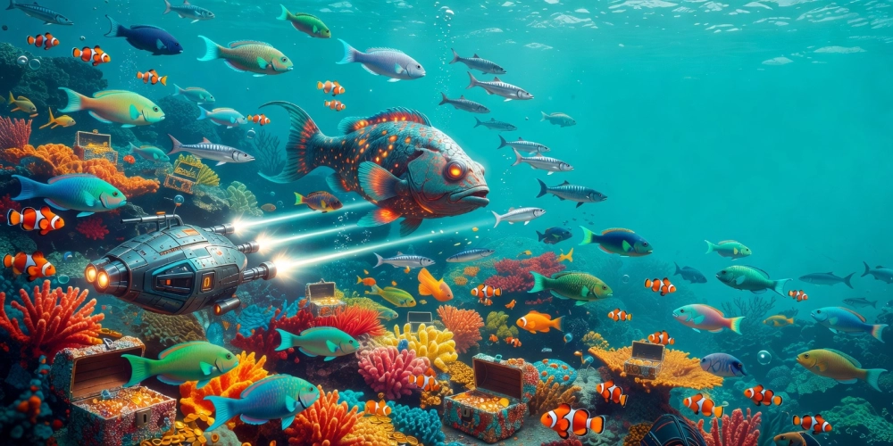 Hình ảnh đại dương rộng lớn trong game bắn cá nh88 đầy màu sắc