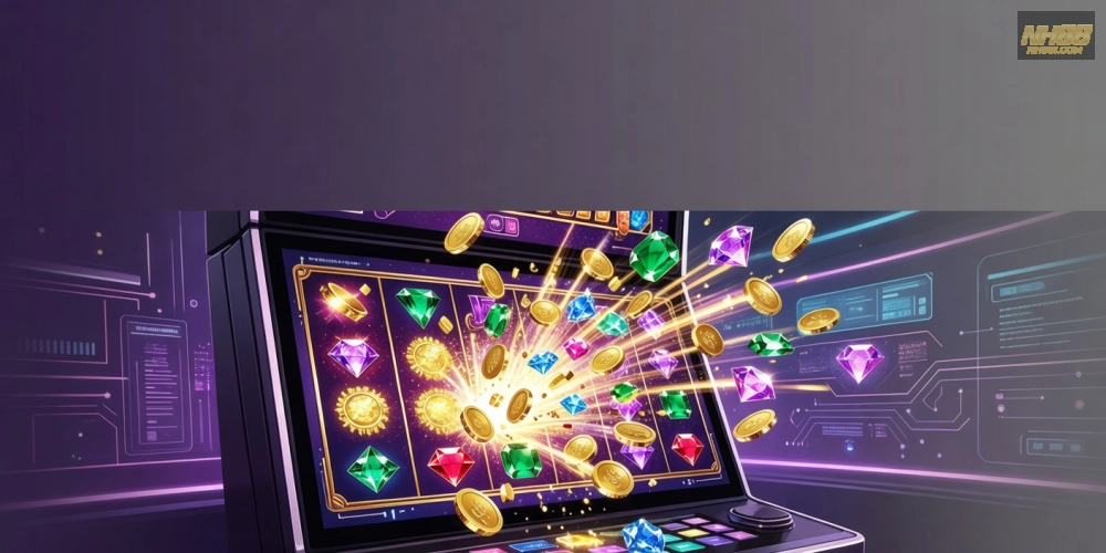 Hình minh họa khái niệm game nổ hũ với jackpot lớn trên nền tảng nh88 uy tín